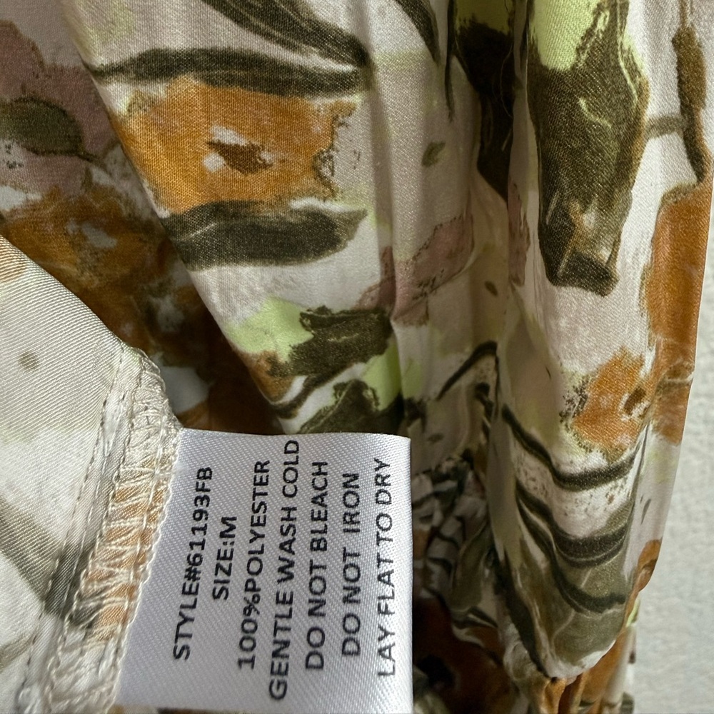 Grade and gather medium high neck Floral Yellow and White Dress - Picture 8 of 9